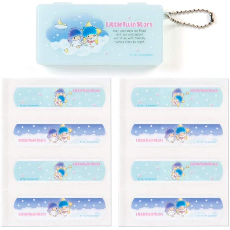 พลาสเตอร์ปิดแผล พร้อมกล่องเก็บ แบรนด์ Sanrio ญี่ปุ่น 1 ชุด มี 2 ลาย 8 แผ่น สินค้า made in japan นำเข้าญี่ปุ่นแท้ 100%