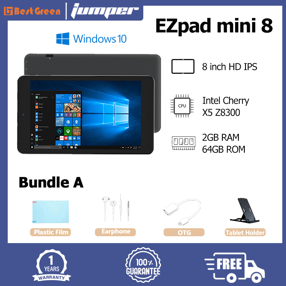 Jumper EZpad mini 8 แท็บเล็ต 8 นิ้ว IPS 1920x1200 Intel Cherry X5 Z8300 Quad Core 2GB RAM 64GB ROM แท็บเล็ต Windows 10 รองรับการ์ด TF / Bluetooth / WiFi / HDMI / OTG Windows แท็บเล็ตพีซี