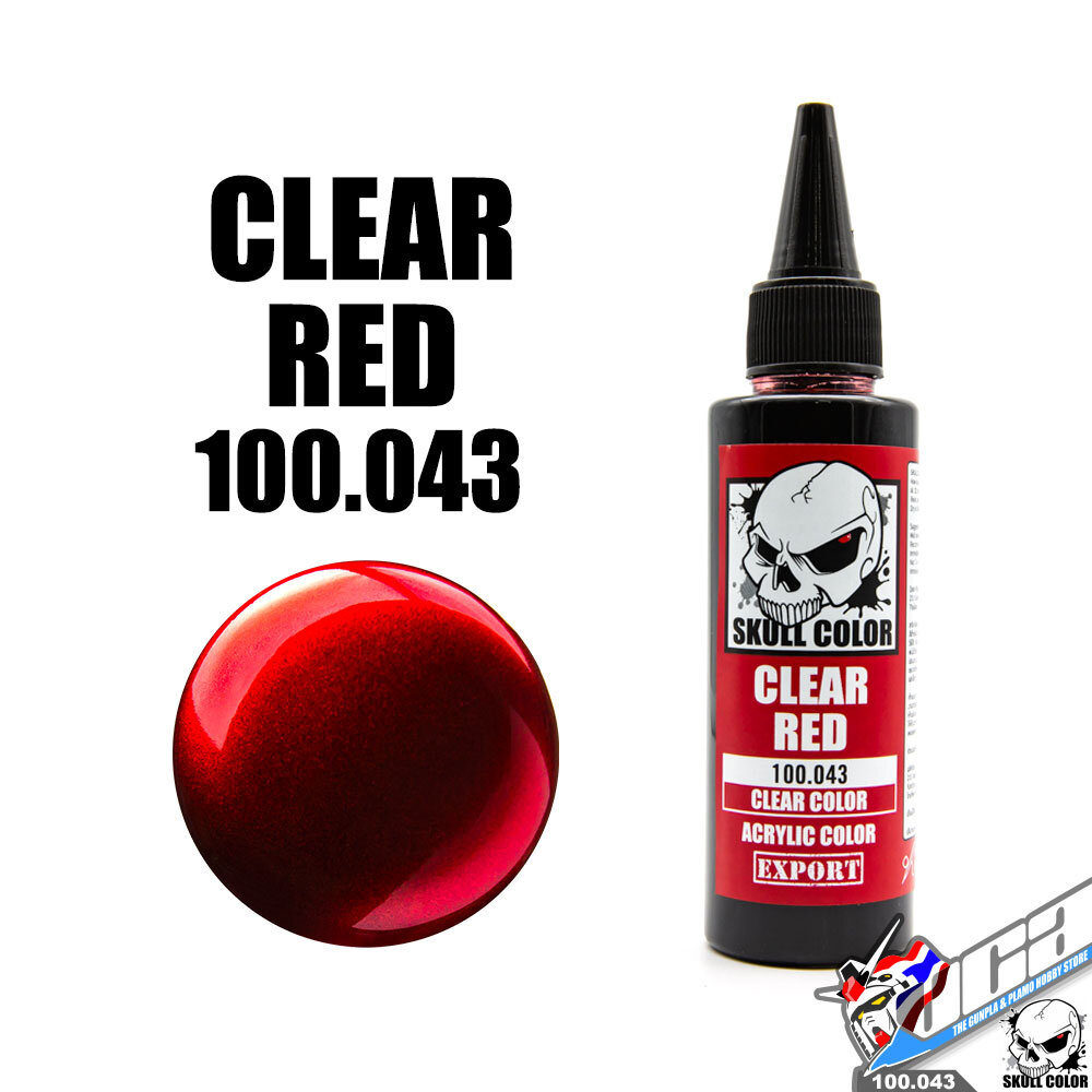 Skull Color™ Modelling Paint Professional CLEAR ACRYLIC COLOR 100.043 CLEAR RED 60ML