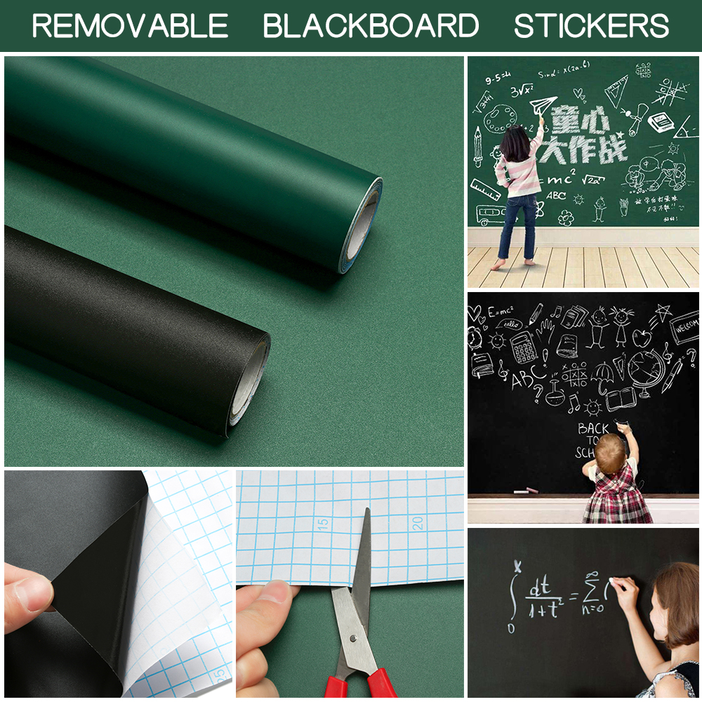 TIANBEI Childen Wallpaper Writing Graffiti PVC Vinyl Wall Decal Blackboard Stickers Draw Decal Chalk Board