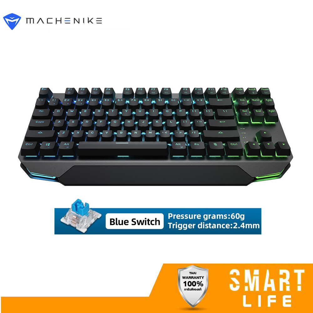 Machenike K7 mechanical keyboard 87 Keys RGB Gaming Keyboard เกมมิ่งคีย์บอร์ด เชื่อมต่อได้ทั้งบลูทูธและใช้สาย ไฟ RGB By Pando Smart Life