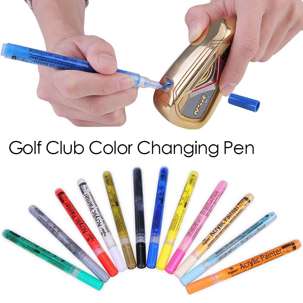 Fnjkwk bút thay đổi màu Golf bút mực Acrylic chống thấm nước chống thấm