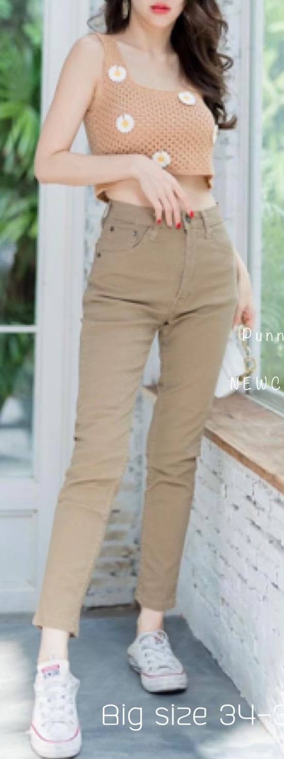 [[New Collection]]กางเกงยีนส์ผญ กางเกงยีนส์ทรงบอย งานป้าย Punny Jeans by WP Dee Shop กางเกงยีนส์เอวสูง ทรงบอย ทรงสุดฮิต ติดตลาด ขายดีสุดๆ ตีกลีบหน้า