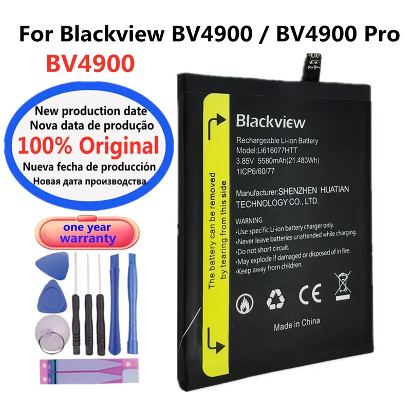 5580mAh BV 4900 100% original Blackview bv4900 pro bv4900pro li616077htt phone battery Batteria batteries + tools ราคา 486 บาท*ส่งฟรี