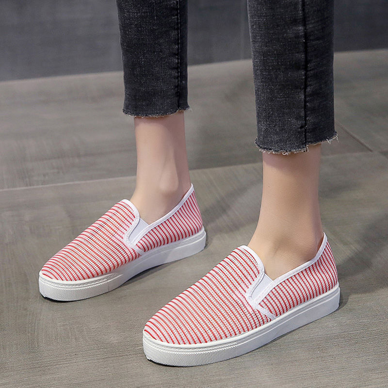 Voguebible รองเท้าลำลองผู้หญิง 2021 แฟชั่น เวอร์ชั่นเกาหลี สะดวกสบาย ระบายอากาศ ตรงกันทั้งหมด รองเท้าผ้าใบ