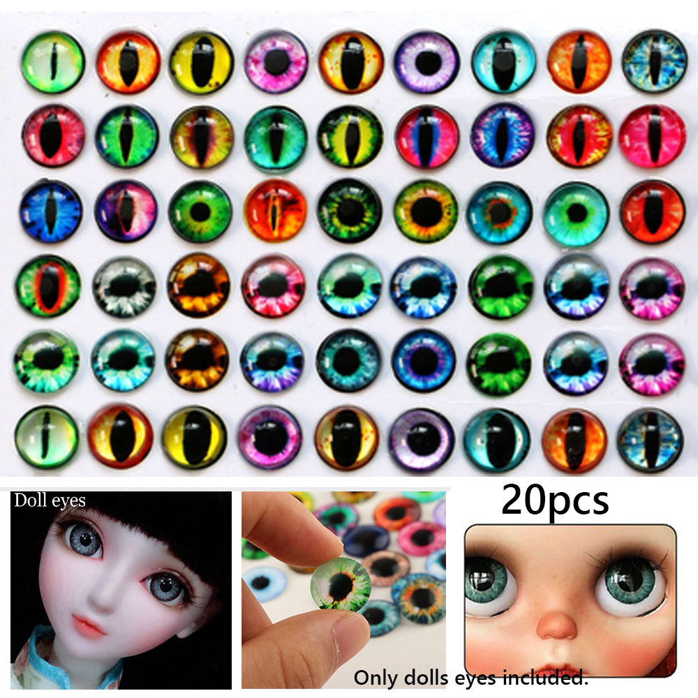 BRNA434792 20pcs Hot Accessories Toy Dinosaur Funny DIY Crafts Time Gem Eyeballs Glass Dolls Eyes