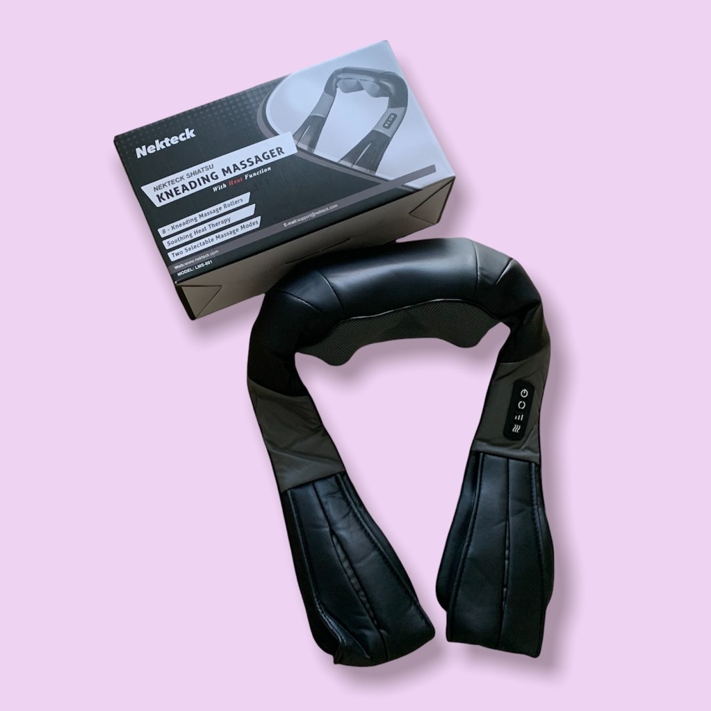 เครื่องนวดไฟฟ้า ด้วยฟังก์ชันความร้อน ชิอัตสึ Shiatsu Kneading Massager with Heat Function #LMS-801 (Nekteck®) หมอนนวดไฟฟ้า เครื่องนวดคอ บ่า ไหล่ หลัง เบาะนวด ราคา 4,498 บาท*ส่งฟรี
