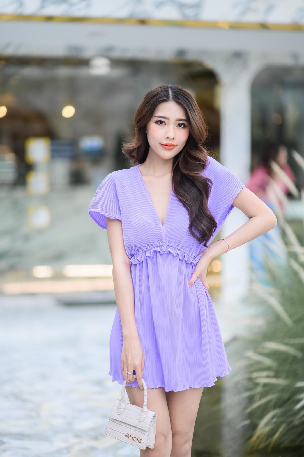 Maribu Pleat mini Dress