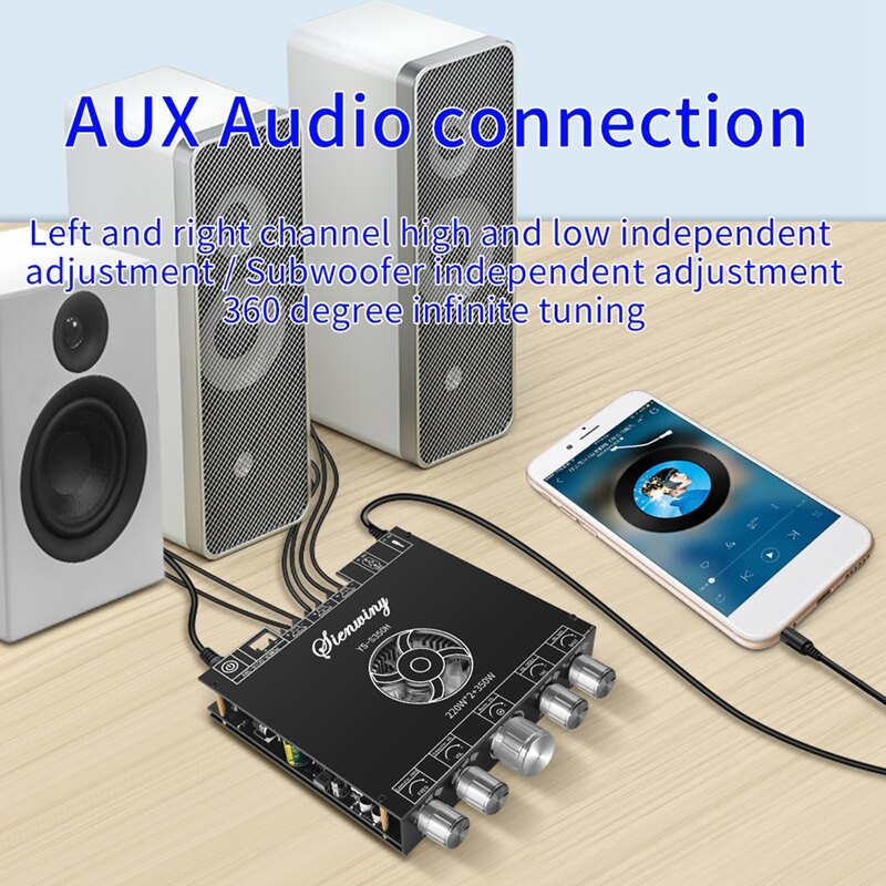 YS-S350H 2.1 Channel Bluetooth Amplifier Board TPA3255 220Wx2+350WHigh-Power Subwoofer Super 7498E Audio Amplifier Board
