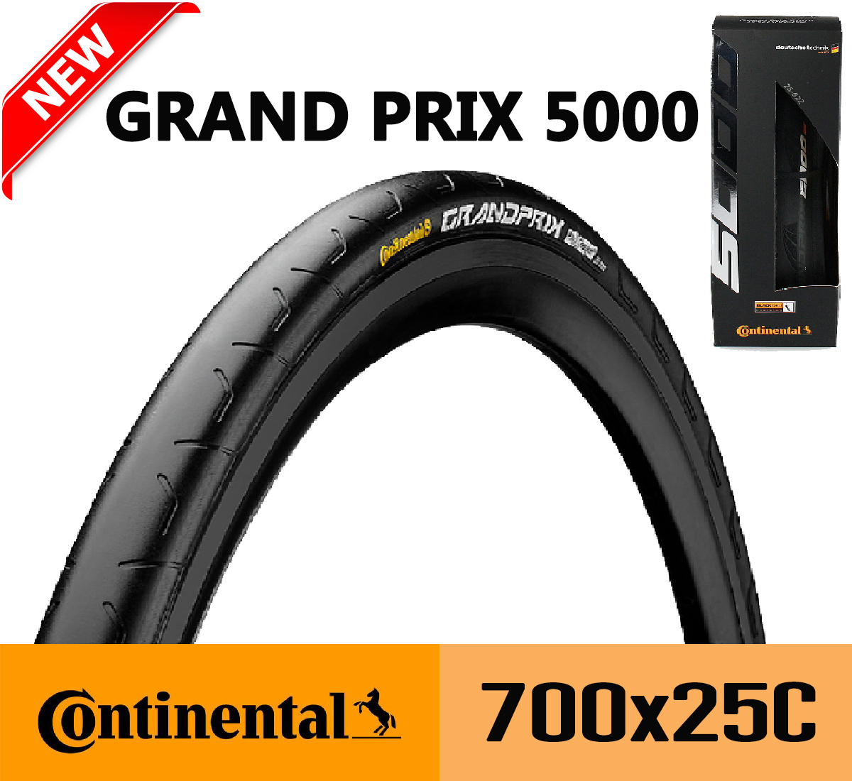 ส่งฟรี!! ยางนอกรถจักรยาน (700x23C / 25C ) Continental Grand Prix 5000