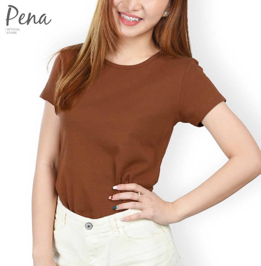Pena house เสื้อยือคอกลม ผ้าคอตตอน สีพื้น PB0526