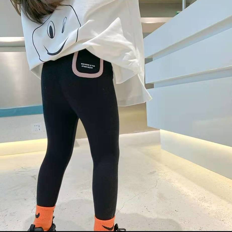 Quần Legging Thời Trang Trẻ Em Nữ Xuân Thu Mới, Quần Dài Trẻ Em Có Túi Phong Cách Nước Ngoài, Ra Ngoài Vào Mùa Xuân Và Mùa Thu