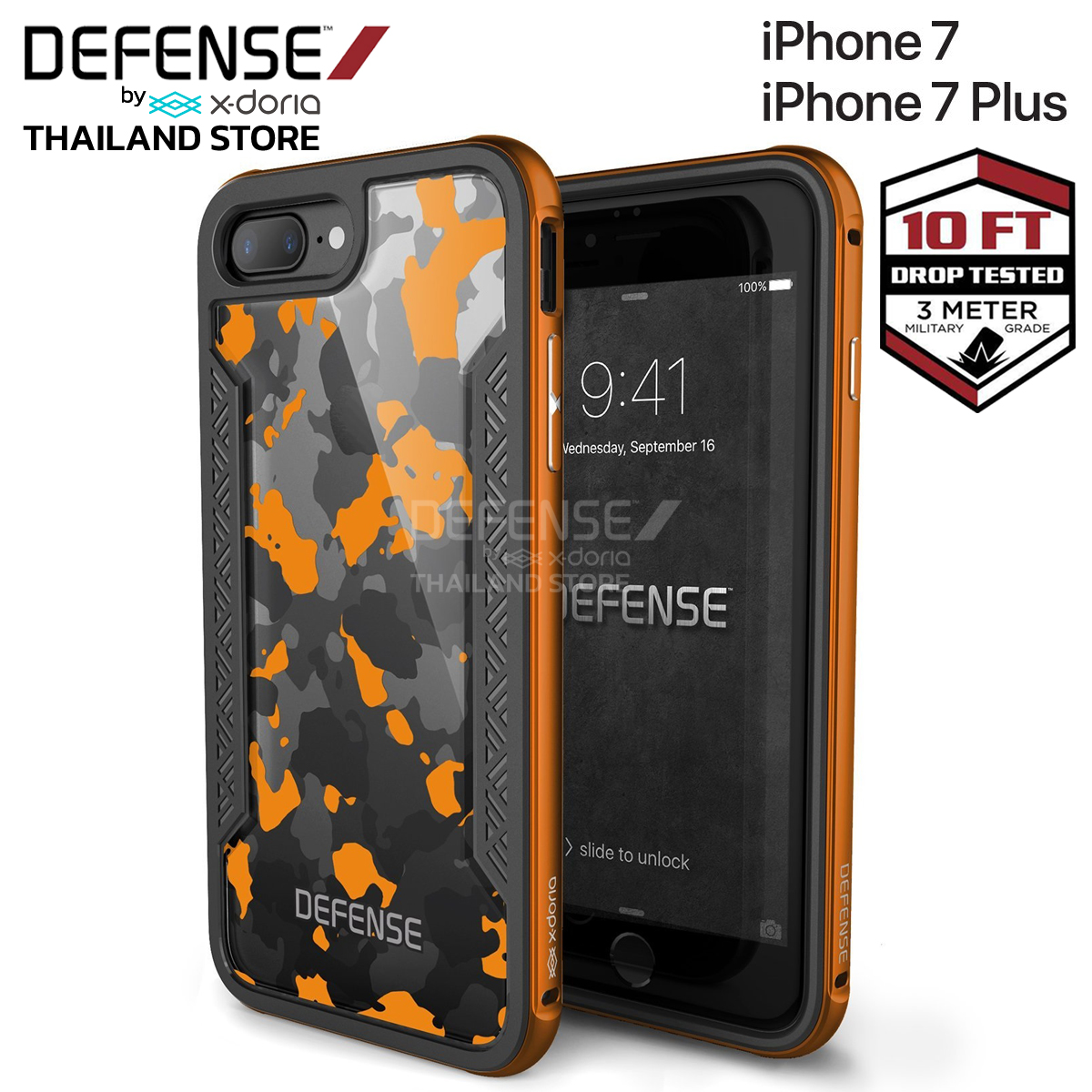 X-Doria Defense Shield เคส iPhone8Plus เคสไอโฟน7พลัส เคสกันกระแทก 3 เมตร เคสโทรศัพท์ iPhone SE2020  เคสไอโฟน7plus สินค้าของแท้ 100% for iPhone 7/8/SE2020/7Plus/8Plus