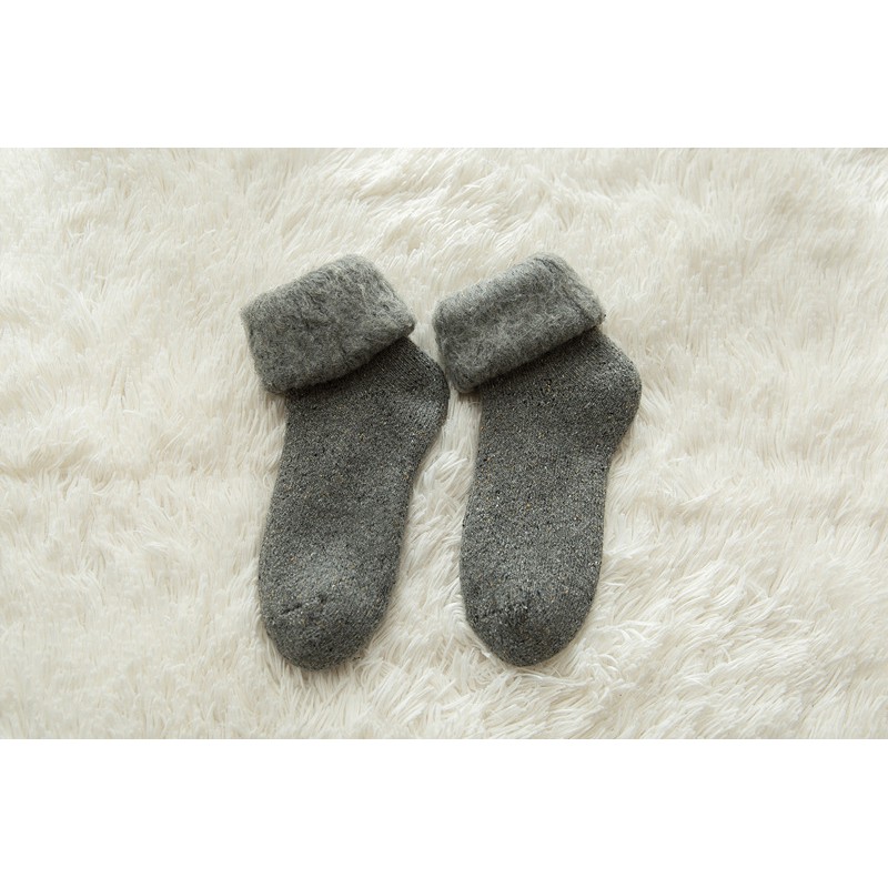 ถุงเท้าวูลขนสัตว์กันหนาว (Wool) รุ่นหนานุ่มพิเศษ ถุงเท้า พร้อมส่งจากไทย