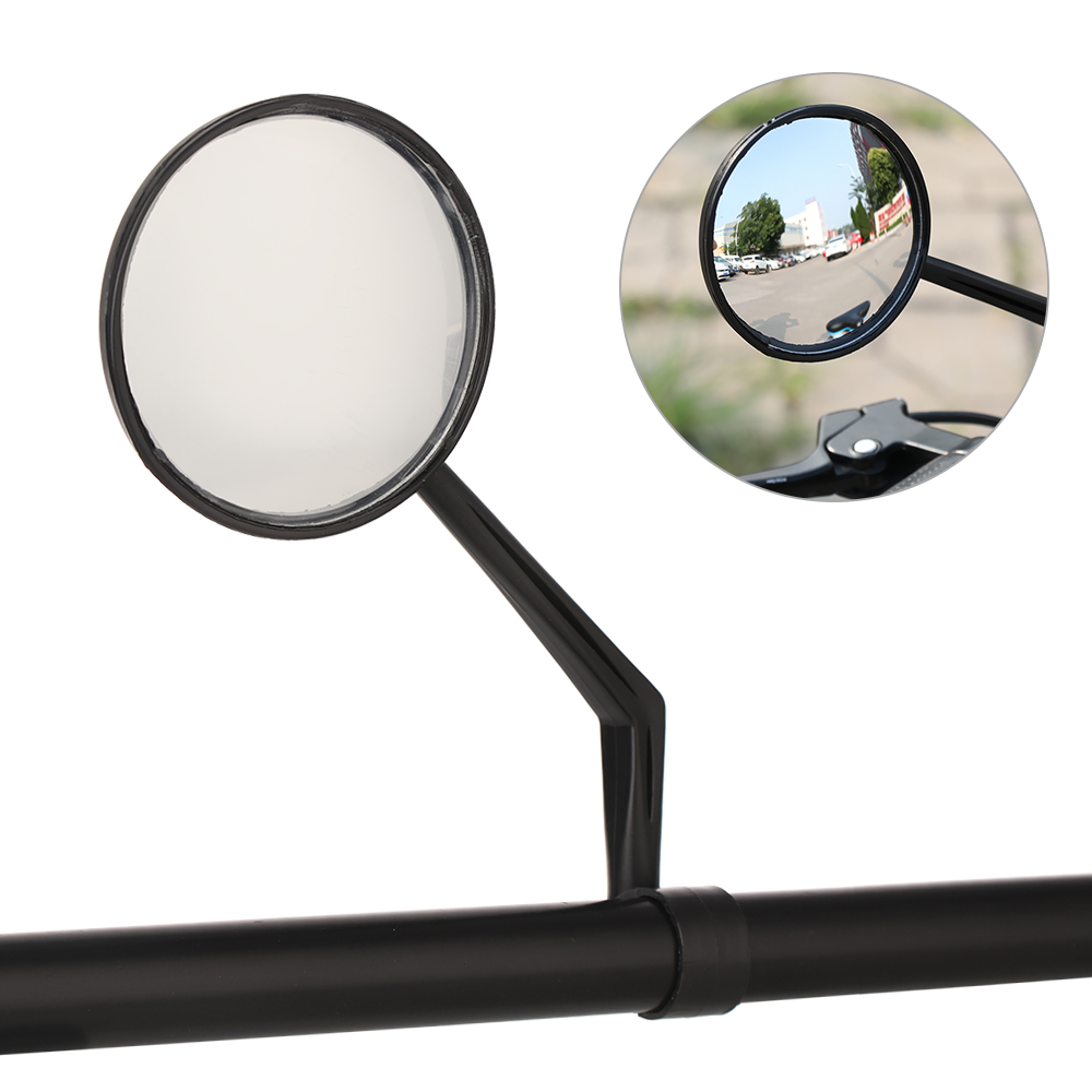 JAR4Z5K58 Safety Cycling Rubber+ABS 360° Rotate Rear View Motorcycle Looking Glass Handlebar Bicycle Mirror Bike Rearview
