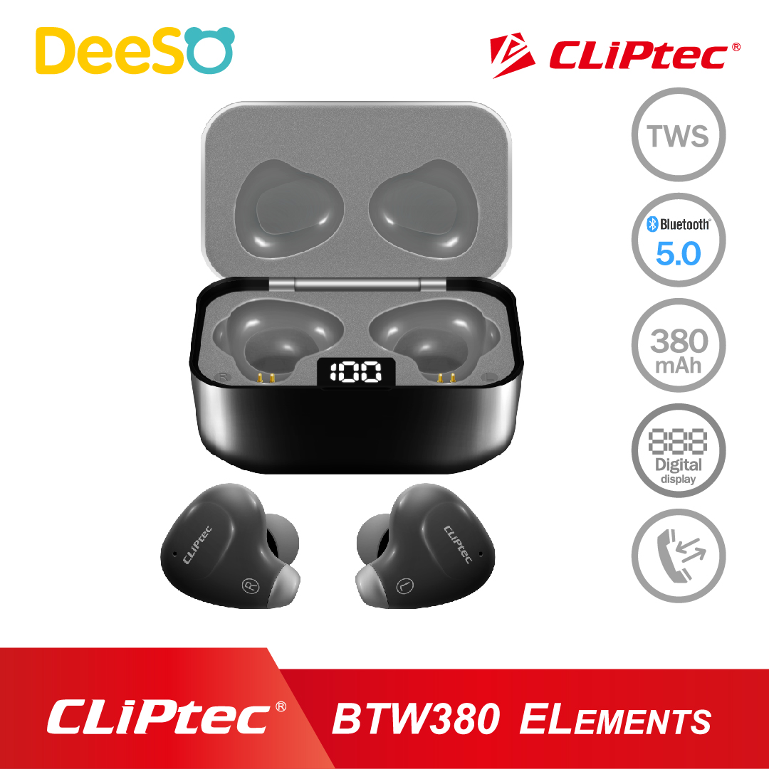DeeSO CLiPtec BTW380 Bluetooth Touch Control หูฟังสเตอริโอไร้สาย มาพร้อมจอแสดงผลดิจิตอล (รบกวนสอบถามสต๊อกก่อนสั่งซื้อ)