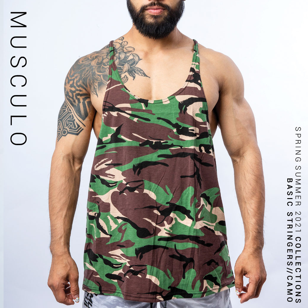 Musculo Basic stringers for body builder เสื้อกล้ามเพาะกายทรงสายเดี่ยว