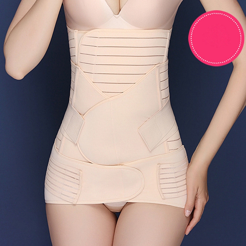 DaiLiXiang 3 in 1 Postpartum Belt Body Recovery Shapewear Belly Slim Waist Cinchers Breathable Trainer Corset