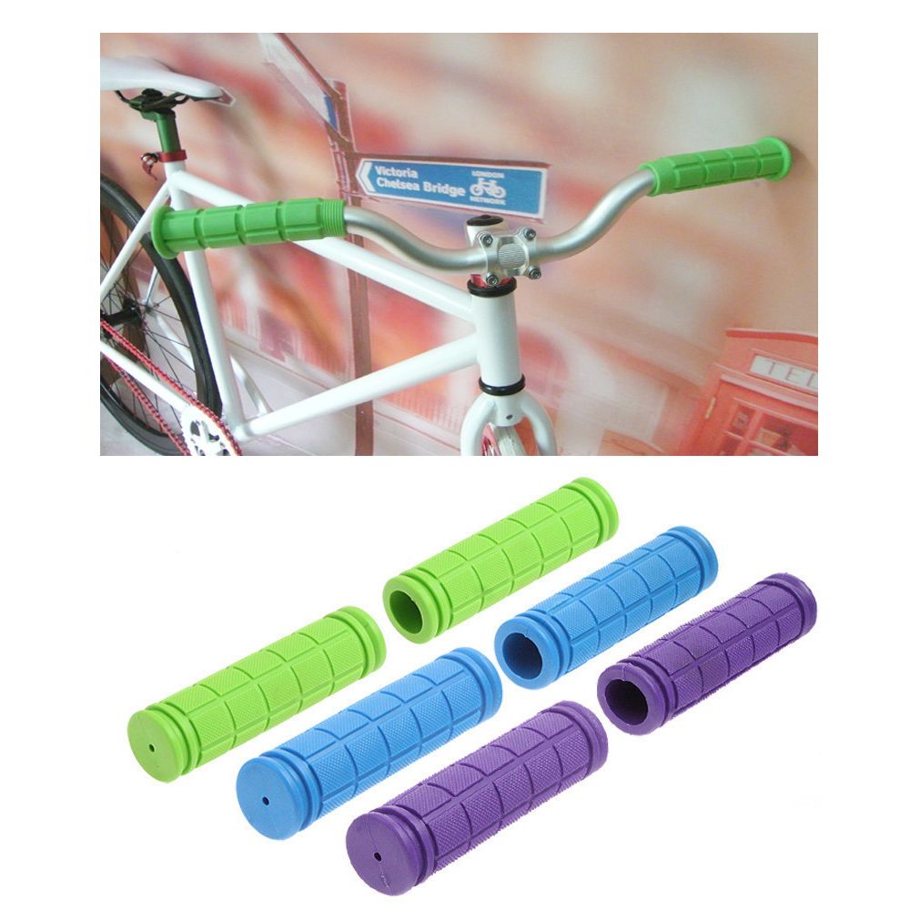 XYUR9C4FW 1 Pair Fashion Soft Outdoor Adhesive Handlebar Grips Rubber Bicycle Cycling