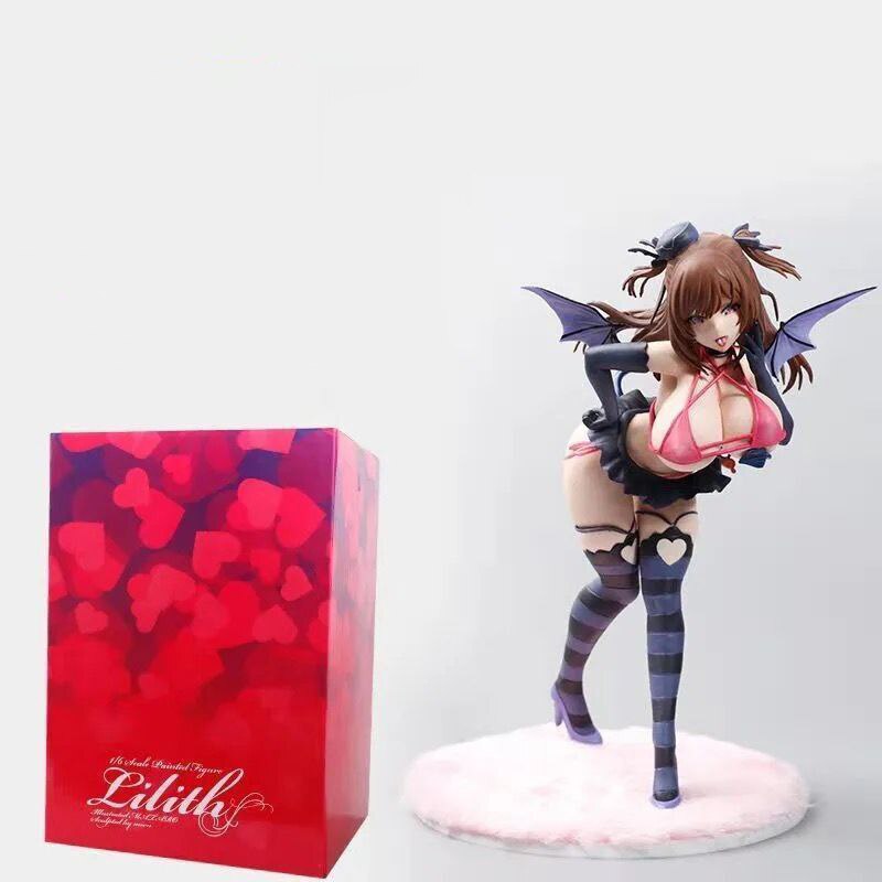 25cm Mataro Original Character Lilith Sexy Anime Figure Hentai Native Lilith Pink Cat Action Figure Adult Collection Model Toys