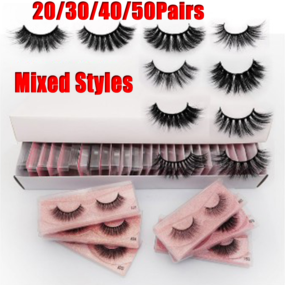 OYA36ปริมาณหนาความงามขายส่ง3D Mink Handmade เครื่องมือแต่งหน้า Fake Eye Lashes Lashes ขนตาปลอมชุด