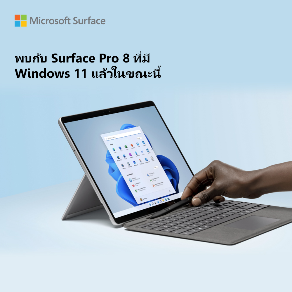 ภาพประกอบคำอธิบาย [Laptop] Microsoft Se Pro 8 i5/8/256 Thai GRAPHITE + Pro Signature Keyboard with Slim Pen 2 Thai Black