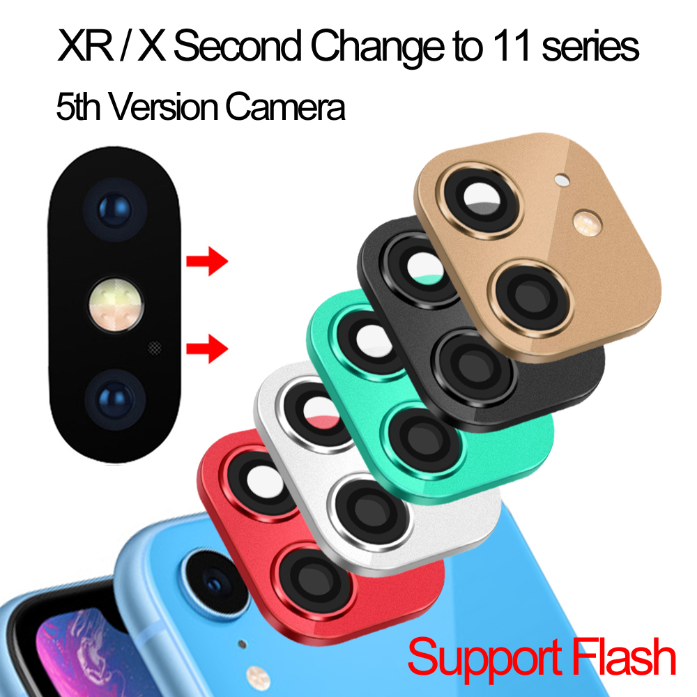 MILDNESS DIGITAL GOODS Luxury Support flash Protector Mobile Accessories Sticker Case Fake Camera Lens Cover Second Change to iPhone 11 Pro Max