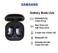 ซัมซุง หูฟังบลูทูธ Samsung Galaxy Buds Live ลดเสียงรบกวนแบบใช้งานจริงชุดหูฟังบลูทู ธ galaxy Buds+ R175 TWSไร้สายแบบครึ่งหู（100%）AKG TWS True Wireless Bluetooth Earphones