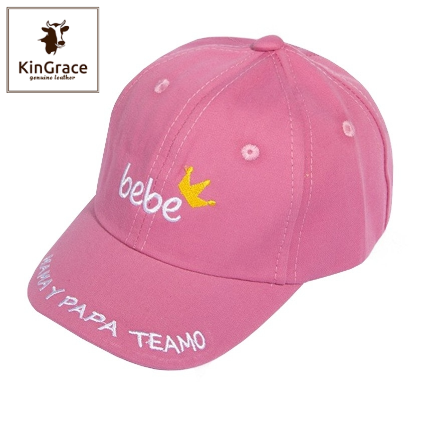 KinGrace-พร้อมส่ง! หมวกแก๊ปเด็กสุดน่ารัก ปักคำว่า bebe ผ้าแคนวาสหนาพิเศษ รุ่น YH-K041