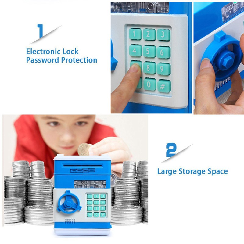 Children's Money Saving Bank Inligent Voice Mini Safe