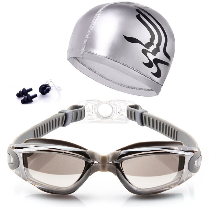 MicroBang ชุดแว่นตาว่ายน้ำ แว่นตาดำน้ำ ซิลิโคน ป้องกัน, Anti-FOG, Anti-shatter, กันน้ำ ป้องกันแสงแดด UV Swimmingglass