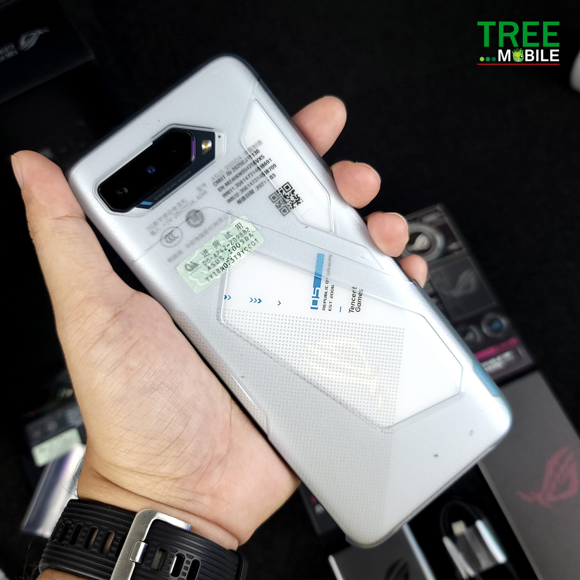 พร้อมส่ง ASUS ROG Phone 5 Duel Snapdragon 888 ? CN Flash EU RAM8/12/16GB 128/256GB Gaming Phone เอซุส อาร์โอจี โฟน 5 มือถือเล่นเกม เรือธง ตัวแรง เกมมิ่งโฟน / ร้าน TreeMobile / Tree Mobile