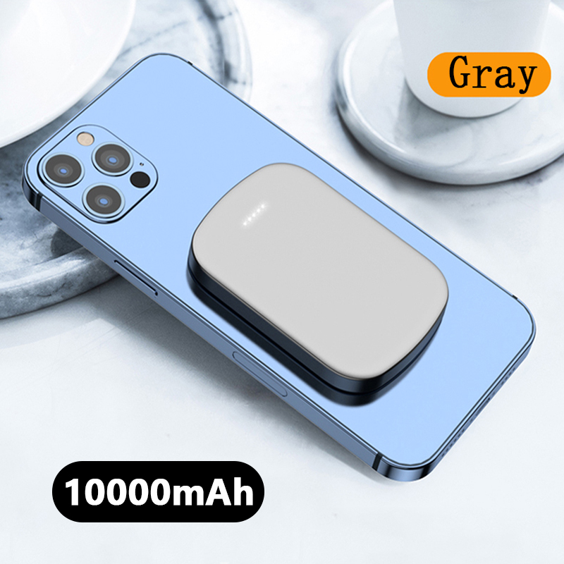 10000mAh Magnetic Wireless Power Bank For Magsafe Powerbank Charger For Apple Iphone12 12 Pro Max Mini External Auxiliary Battery Android Samsung Xiaomi Wireless Charging