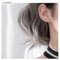 Kismet. ต่างหูวงกลมแฟชั่น silver dot hook ต่างหูเงินแท้ (มีให้เลือกสามขนาด) เหมาะสำหรับคนแพ้ง่าย（1 ชิ้น）ต่างหูผู้หญิง ต่างหูห่วง ตุ้มหู