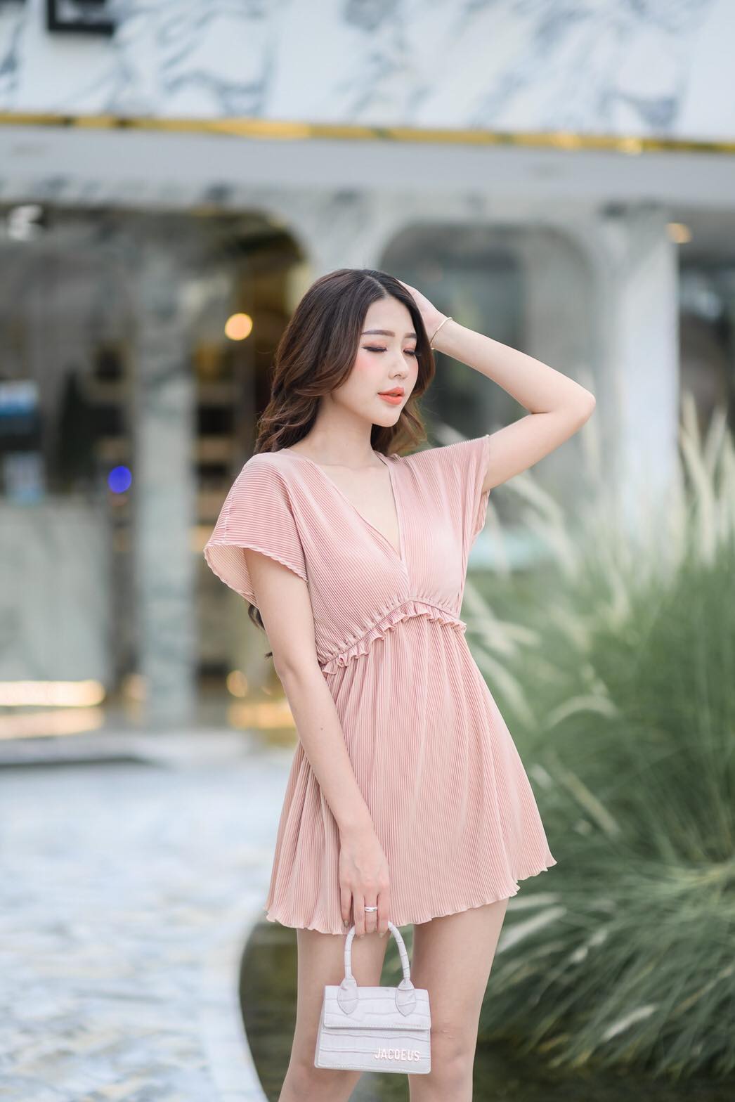 Maribu Pleat mini Dress