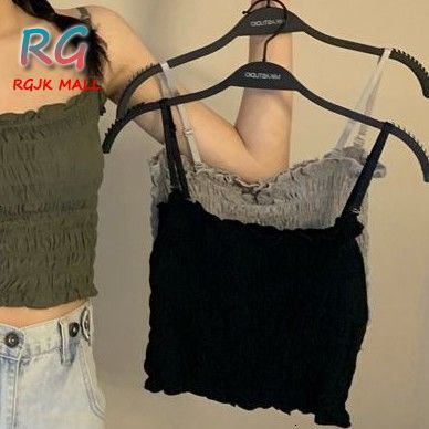 (Spot hot sale)Rgjkเสื้อกั๊กสั้นผ้าลูกไม้สไตล์เกาหลี Cc 324