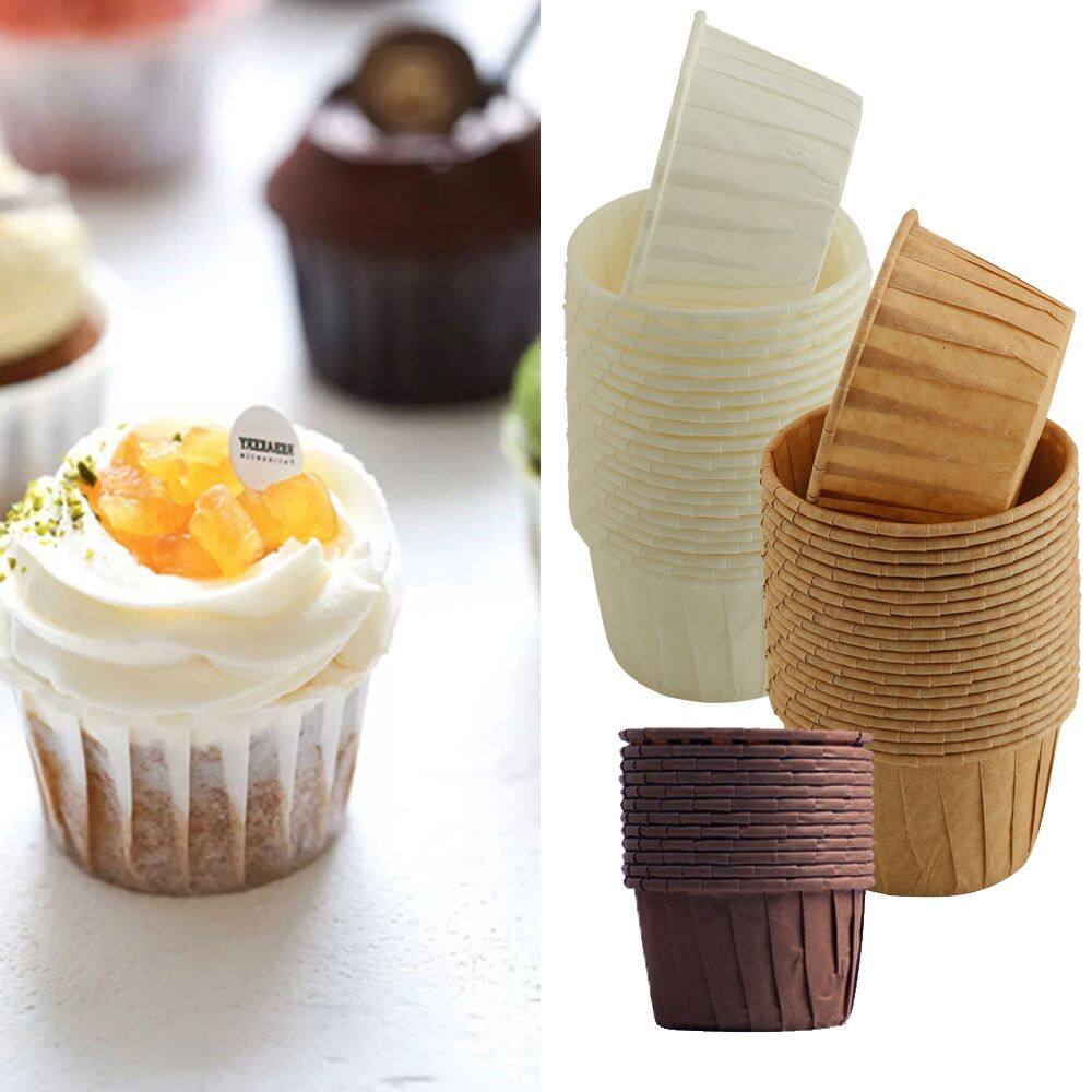 TU3Y 50pcs Khuôn Dụng cụ trang trí Hộp Phòng bếp Bánh cupcake giấy Nướng bánh Vỏ bánh Cup muffin