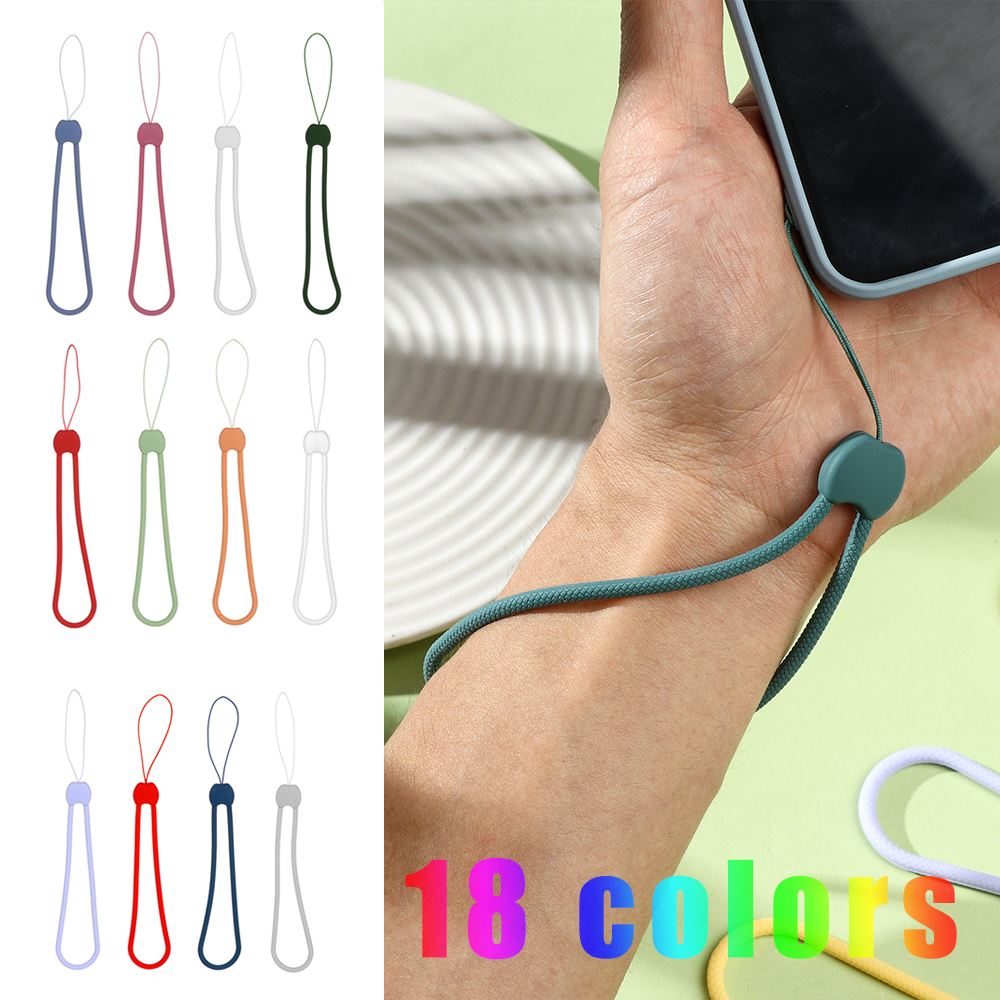 CHANGE FASHION Soft Gym Skin Friendly Keychain Wrist Straps Silicone Phone Lanyard Hanging Cord Anti-lost Rope