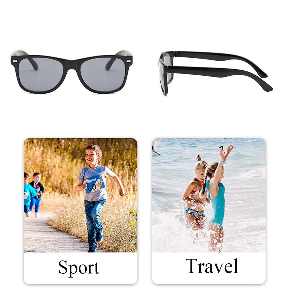 COMPILA แว่นตา Unisex Retro เด็ก Anti-UV แว่นตากันแดดแว่นกันแดดโพลาไรซ์สแควร์แว่นตา Shades