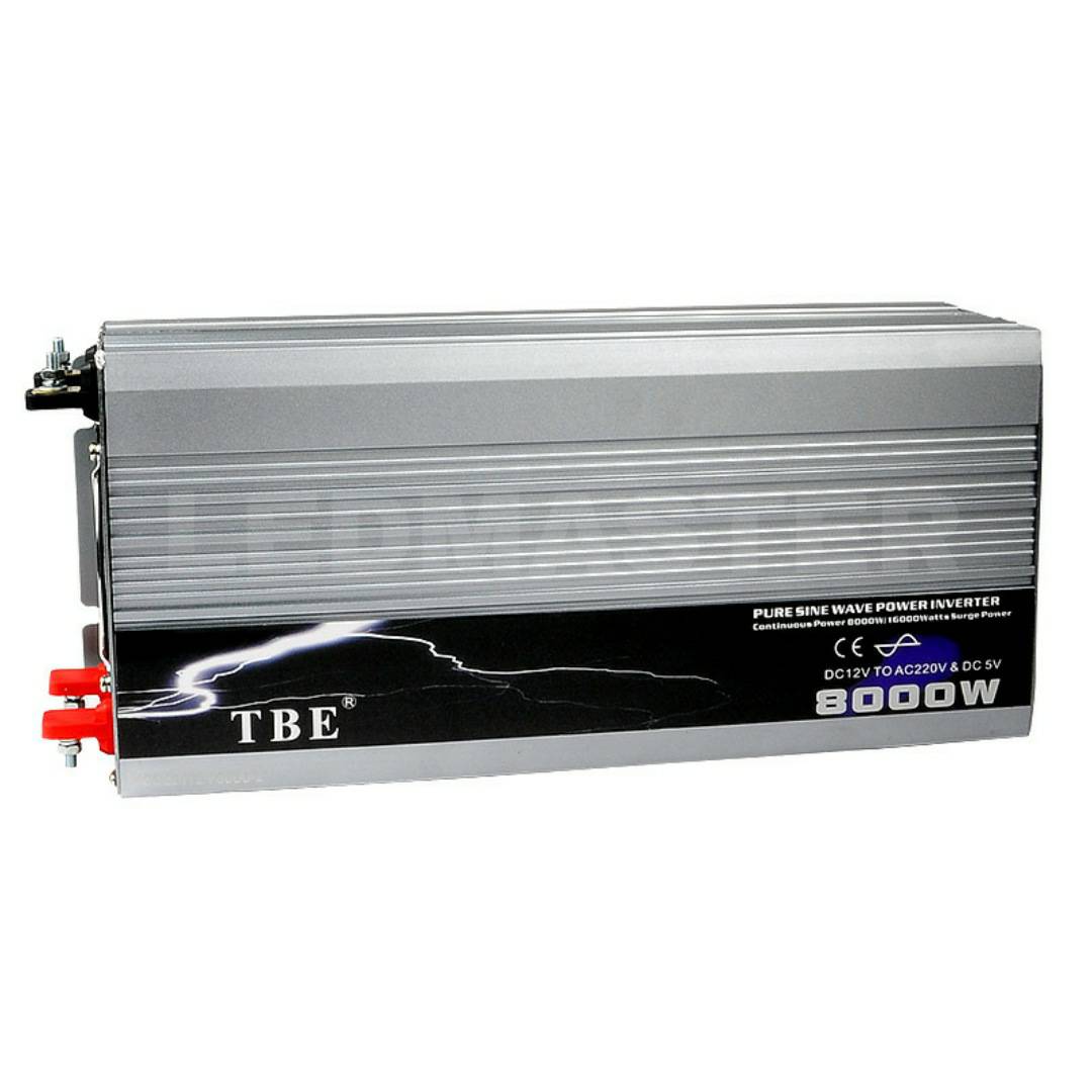 [พร้อมส่ง] อินเวอร์เตอร์ ยี่ห้อ TBE 8000W 12V Inverter Pure Sine Wave คลื่นเพียวซายน์เวฟ กระเเสไฟบริสุทธิ์ (กระเเสไฟนิ่ง) เครื่องแปลงไฟรถเป็นไฟบ้าน