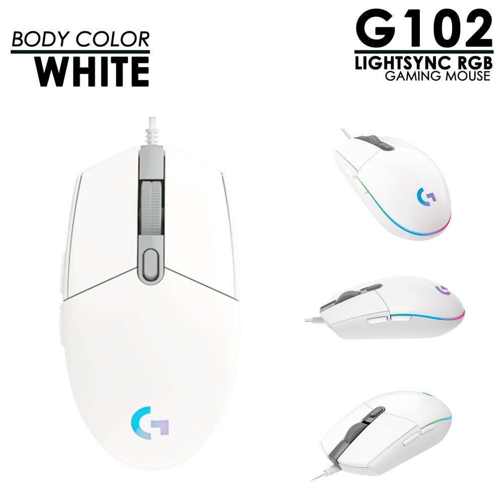 Logitech G102 LIGHTSYNC RGB Gaming Mouse เมาส์เกมมิ่งแบบมีสาย