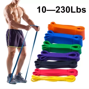 สินค้า Unisex Fitness 208cm Rubber Resistance Bands Yoga Band Pilates Elastic Loop Crossfit Expander Strength gym Exercise Equipment