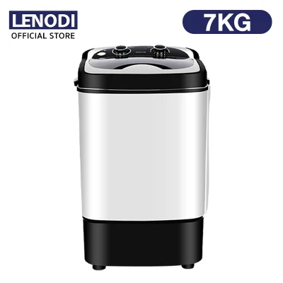 LENODI เครื่องซักผ้ากึ่งอัตโนมัติ 7.0 KG แบบถังเดี่ยว สีขาว,สีดำ (4)