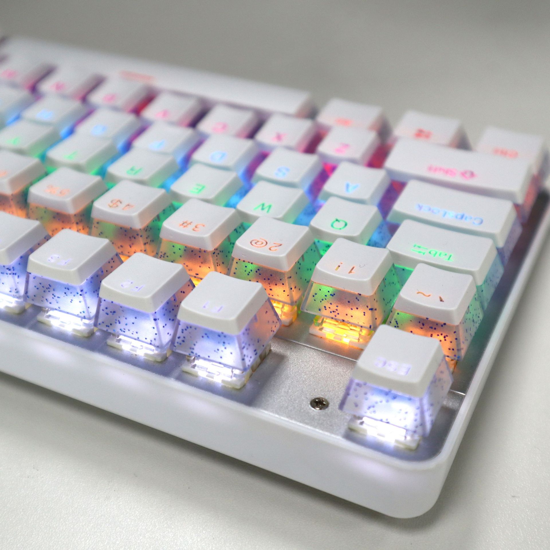 104 phím PBT Pudding Keycaps hai màu dạng OEM profile phun tự làm bàn phím