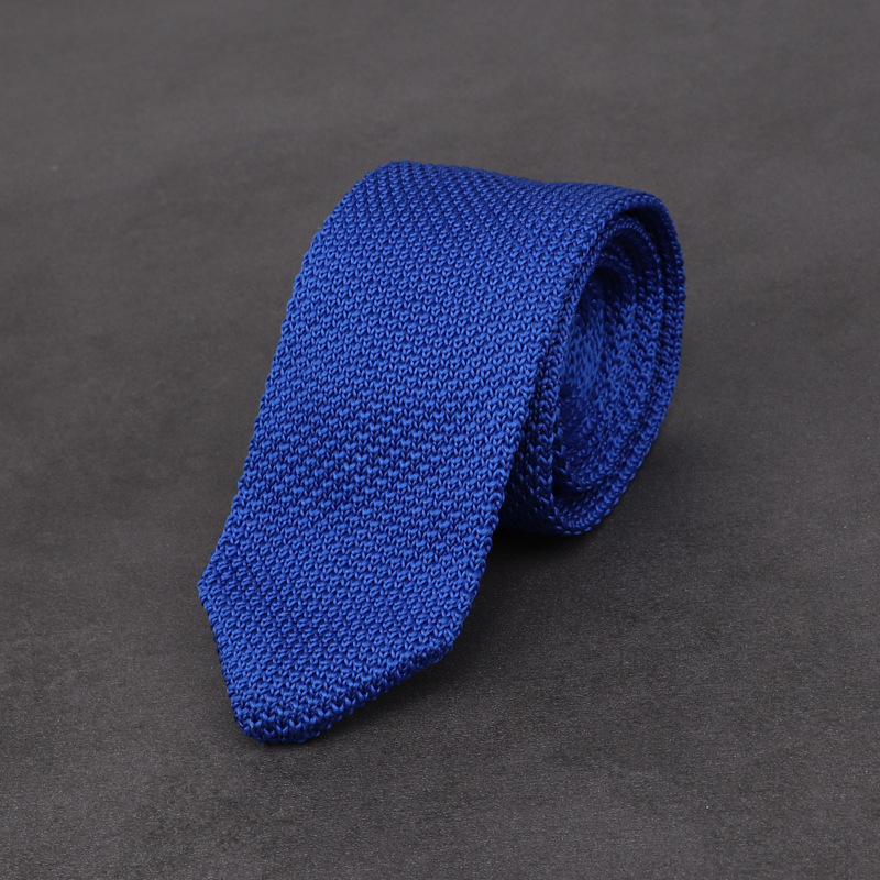 6CM New Polka Dots Knitted Necktie Solid Color Polyester Arrow Fashion Men