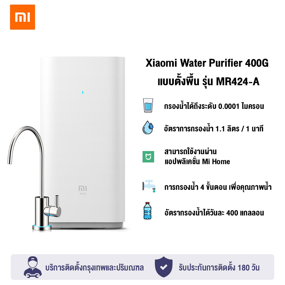 Xiaomi Water Purifier 400G รุ่น MR424-A เครื่องกรองน้ำอัจฉริยะ ควบคุมผ่านแอพ แบบตั้งพื้น By Mac Modern