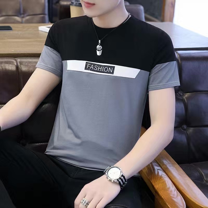 AVONE **พร้อมส่งจากไทย** เสื้อยืดคอกลมผู้ชาย แฟชั่นสไตล์เกาหลี 0057