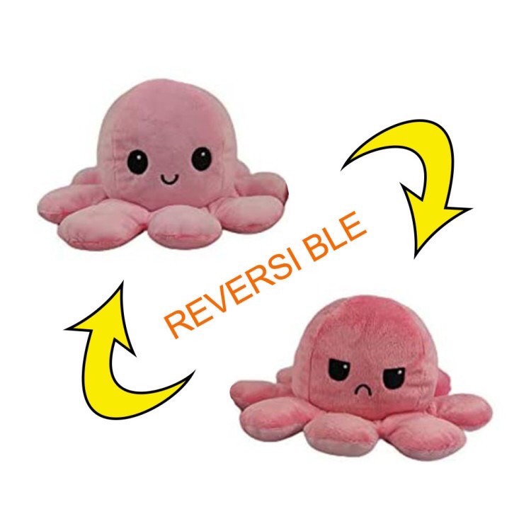 ตุ๊กตาปลาหมึก Reversible Flip octopus ตุ๊กตา ของเล่น ของขวัญเด็ก พลิกกลับด้านปลาหมึก ตุ๊กตาสัตว์น่ารัก