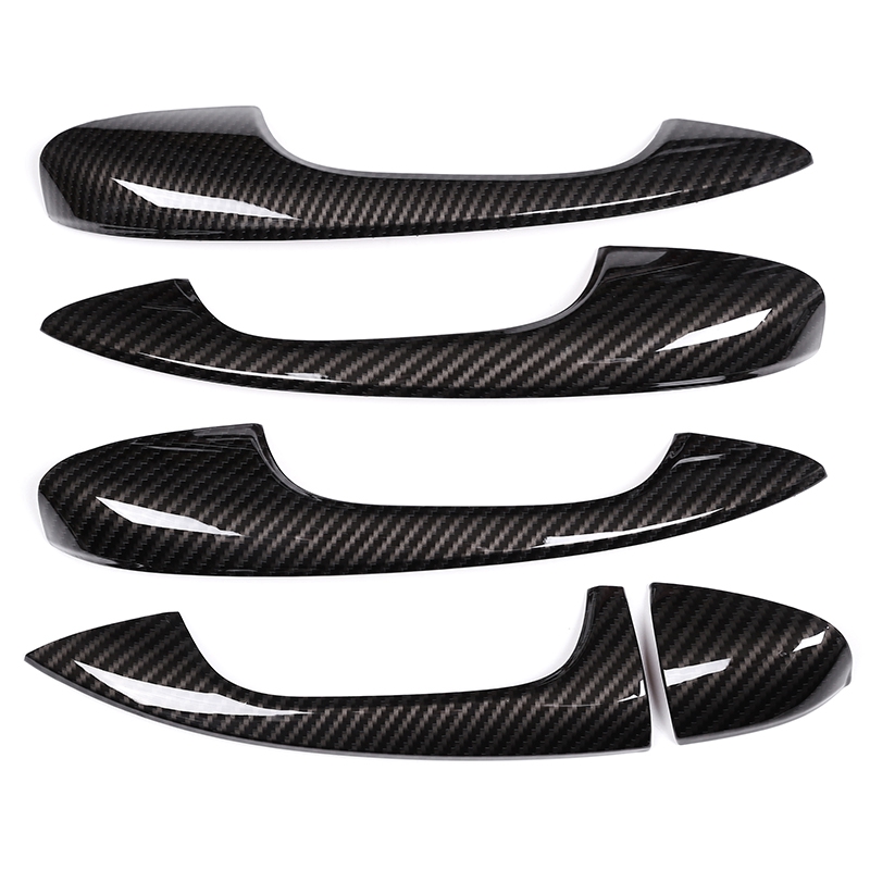 Abs carbon fiber door handle cover trim sticker for mercedes benz c class w205 glc x253 e class w213 car accessories