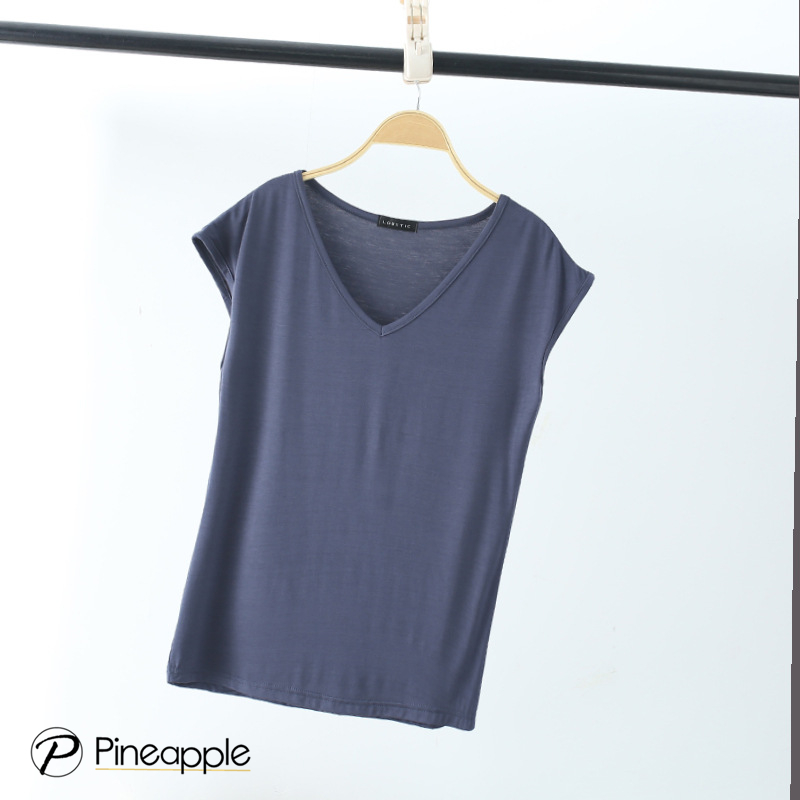 เสื้อยืดหญิง เสื้อแฟชั่นหญิง 7สี4ไซส์ ผ้า Modal สีพื้น บางเฉียบหลวมๆระบายอากาศ Modal sleeveless T-shirt 1906